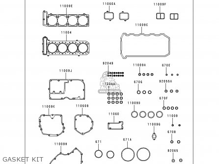 GASKET KIT - ZX1100E2 GPZ1100 1996 EUROPE UK FR NL AR FG GR NR SD SP
