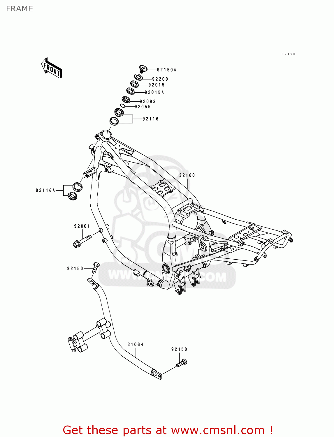 FRAME ZX1100E2 GPZ1100 1996 USA CALIFORNIA CANADA