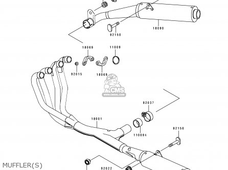 MUFFLER(S) - ZX1100E2 GPZ1100 1996 USA CALIFORNIA CANADA