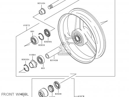 FRONT WHEEL - ZX1100E2 GPZ1100 1996 USA CALIFORNIA CANADA