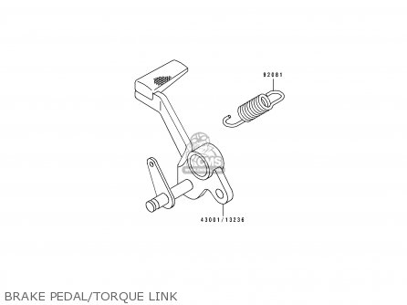 BRAKE PEDAL/TORQUE LINK - ZX1100E2 GPZ1100 1996 USA CALIFORNIA CANADA