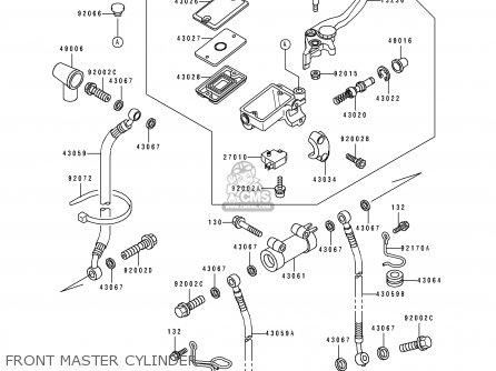 FRONT MASTER CYLINDER - ZX1100E2 GPZ1100 1996 USA CALIFORNIA CANADA
