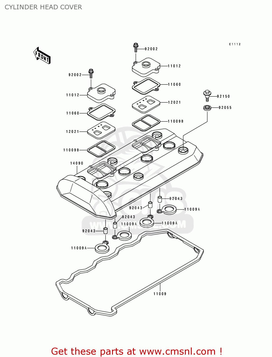 CYLINDER HEAD COVER ZX1100E3 GPZ1100 1997 CANADA