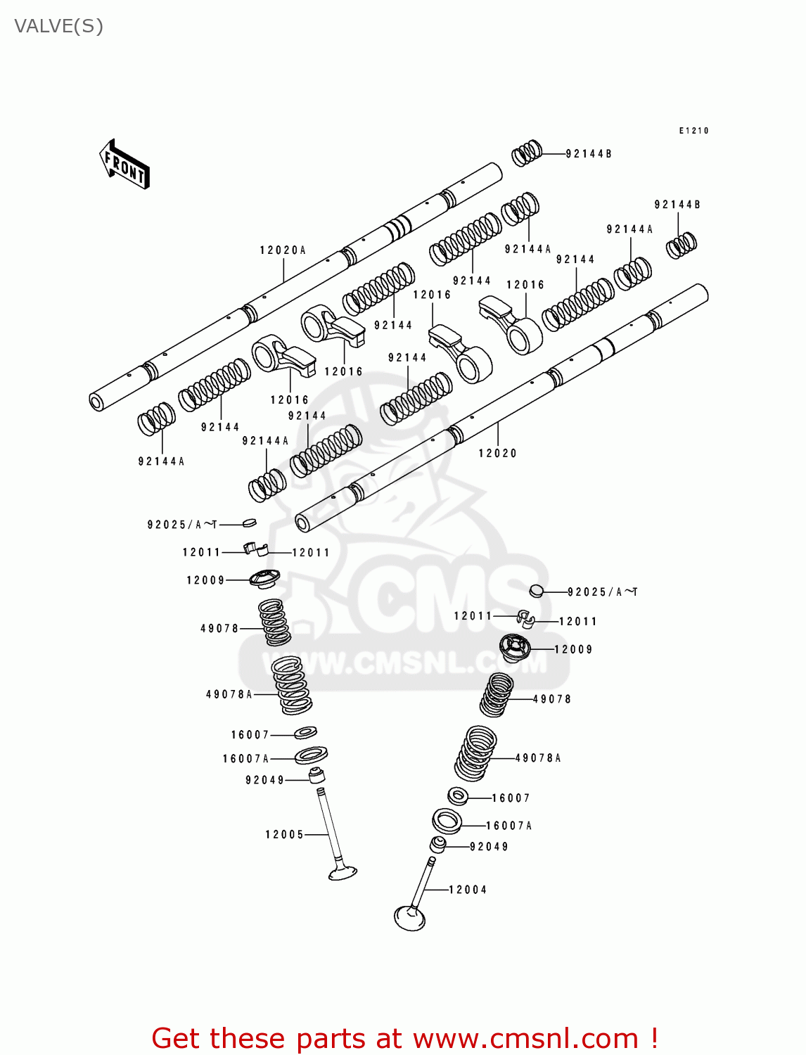 VALVE(S) ZX1100E3 GPZ1100 1997 CANADA