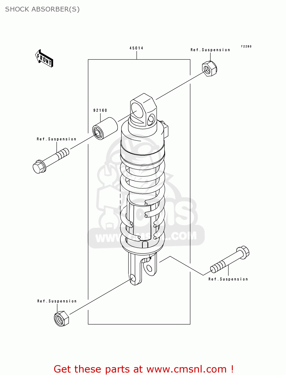 SHOCK ABSORBER(S) ZX1100E3 GPZ1100 1997 CANADA