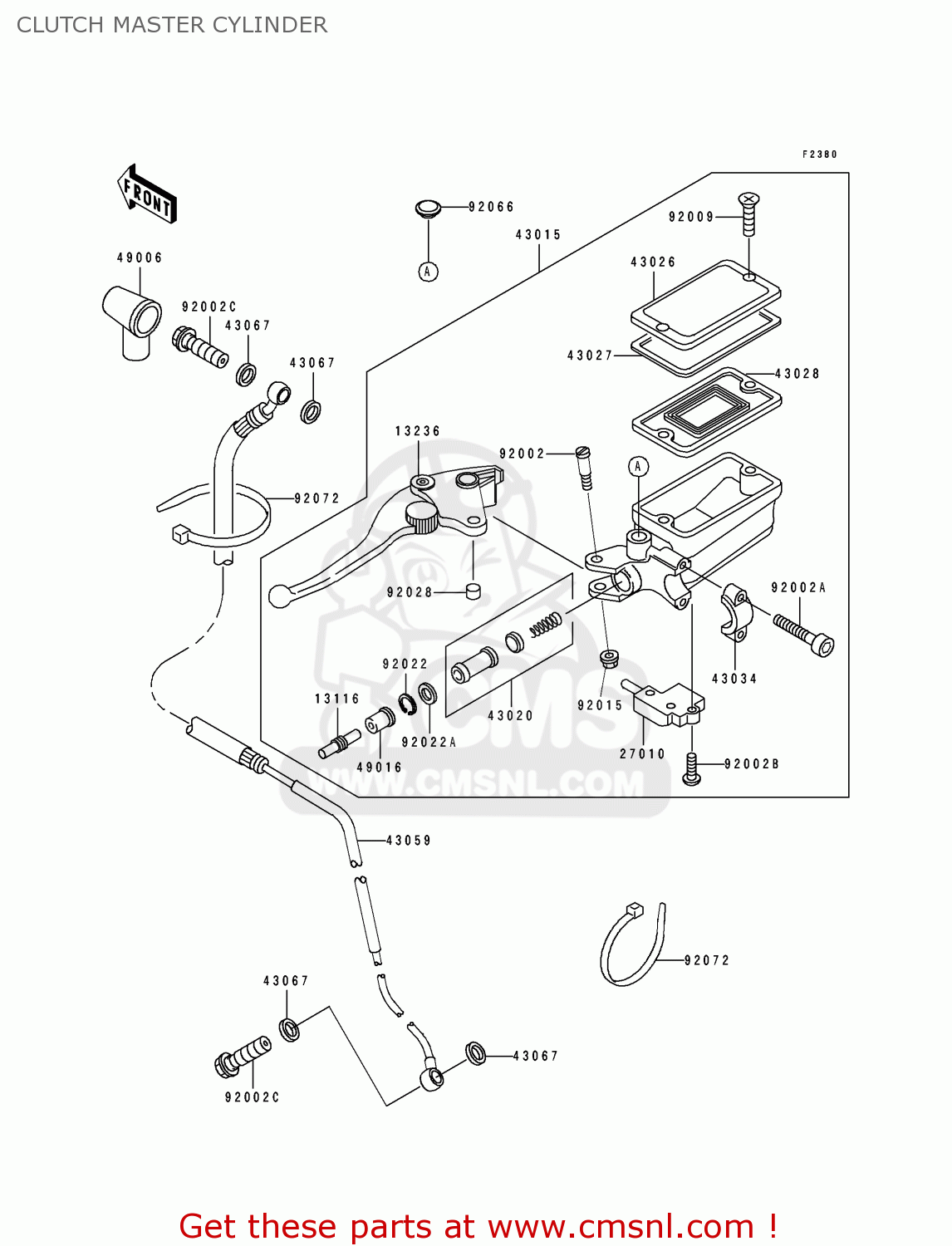 CLUTCH MASTER CYLINDER ZX1100E3 GPZ1100 1997 CANADA