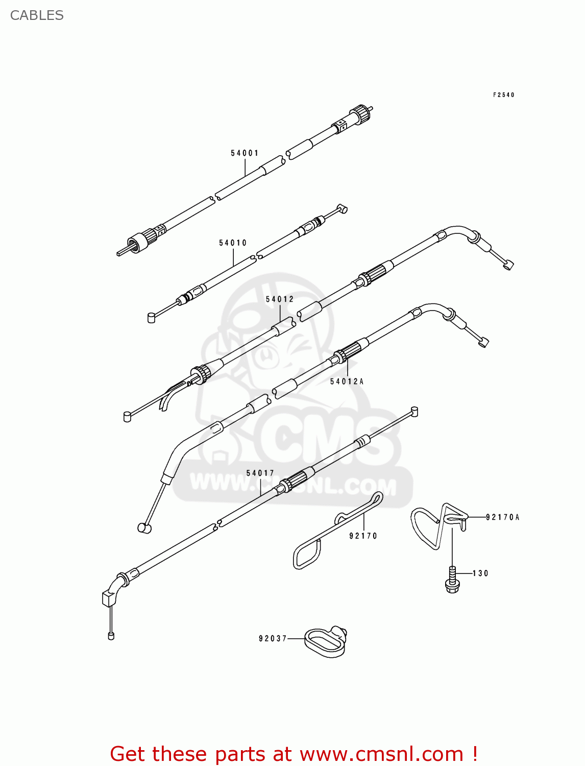 CABLES ZX1100E3 GPZ1100 1997 CANADA