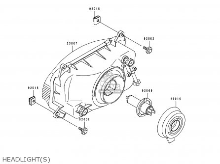 HEADLIGHT(S) - ZX1100E3 GPZ1100 1997 CANADA
