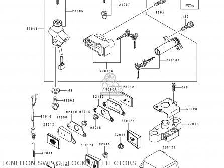 IGNITION SWITCH/LOCKS/REFLECTORS - ZX1100E3 GPZ1100 1997 CANADA