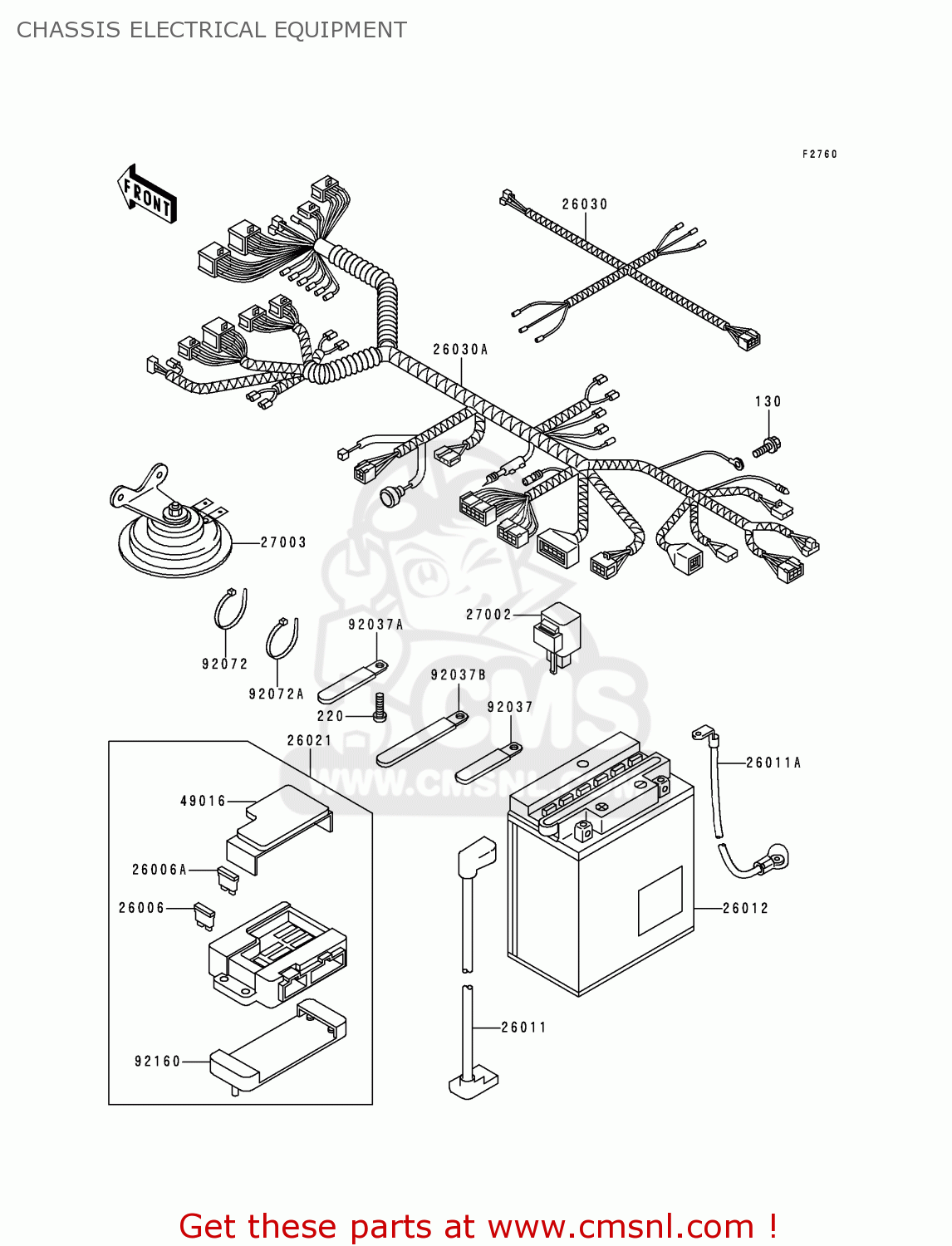 CHASSIS ELECTRICAL EQUIPMENT ZX1100E4 GPZ1100 1998 EUROPE UK FR NL AR FG GR NR SP