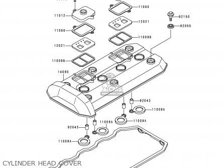 CYLINDER HEAD COVER - ZX1100E4 GPZ1100 1998 EUROPE UK FR NL AR FG GR NR SP