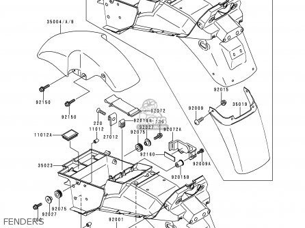 FENDERS - ZX1100E4 GPZ1100 1998 EUROPE UK FR NL AR FG GR NR SP