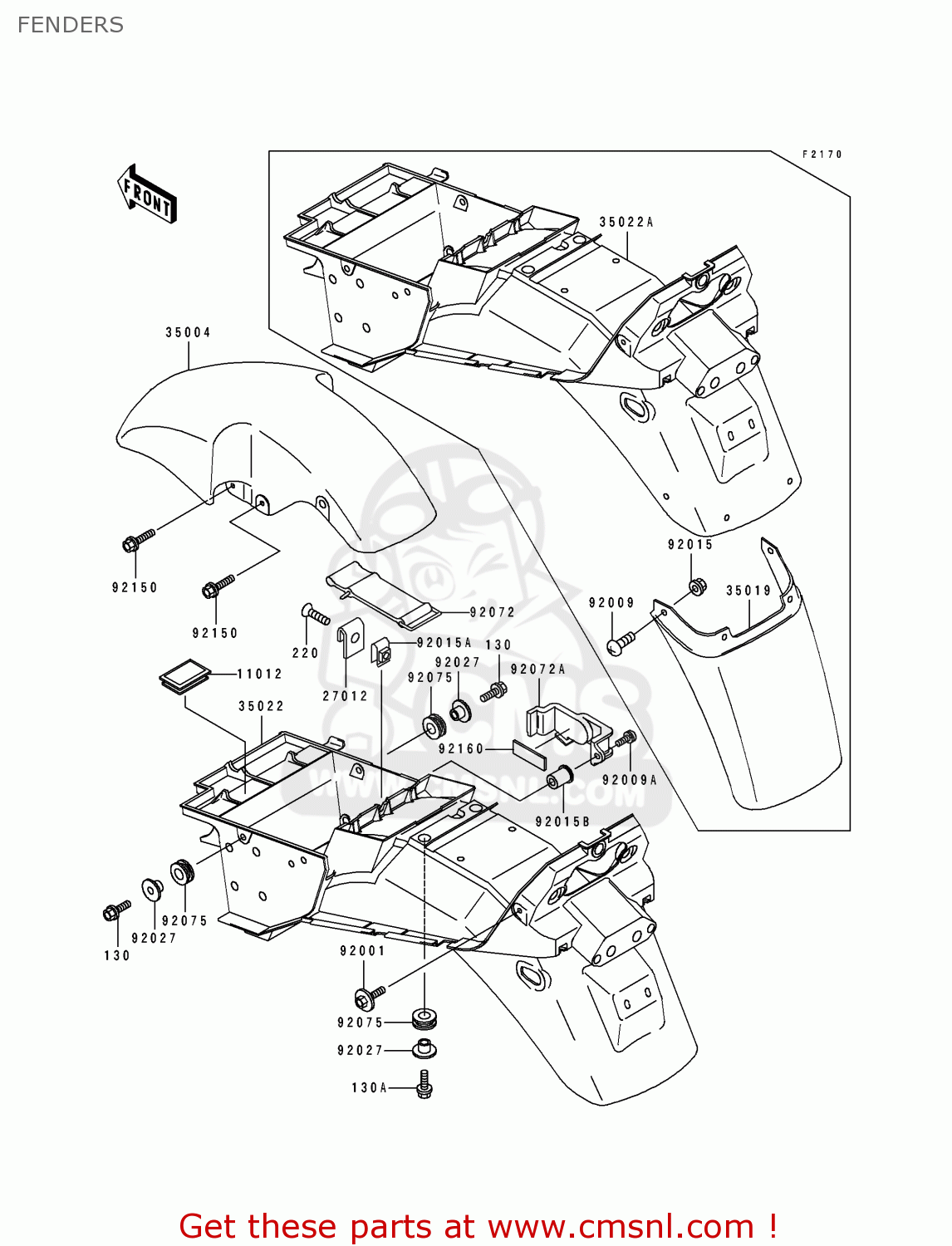 FENDERS ZX1100F1 GPZ1100 1996 EUROPE UK FR NL AR FG GR NR SD ST