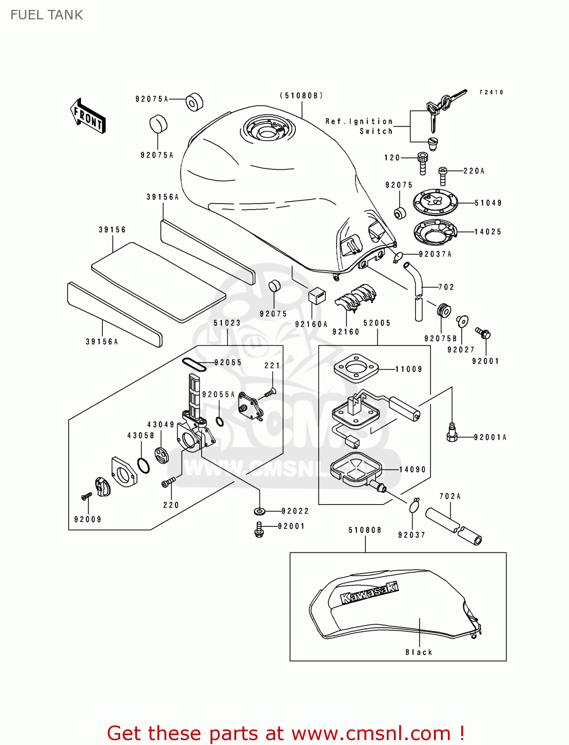 FUEL TANK ZX1100F1 GPZ1100 1996 EUROPE UK FR NL AR FG GR NR SD ST