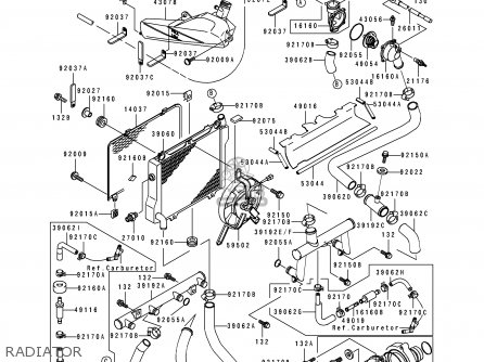 RADIATOR - ZX1100F1 GPZ1100 1996 EUROPE UK FR NL AR FG GR NR SD ST