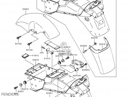 FENDERS - ZX1100F1 GPZ1100 1996 EUROPE UK FR NL AR FG GR NR SD ST