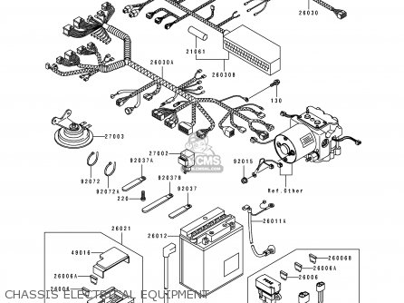 CHASSIS ELECTRICAL EQUIPMENT - ZX1100F1 GPZ1100 1996 EUROPE UK FR NL AR FG GR NR SD ST