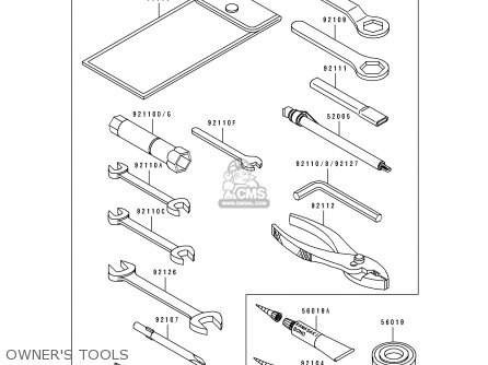 OWNER'S TOOLS - ZX1100F1 GPZ1100 1996 EUROPE UK FR NL AR FG GR NR SD ST