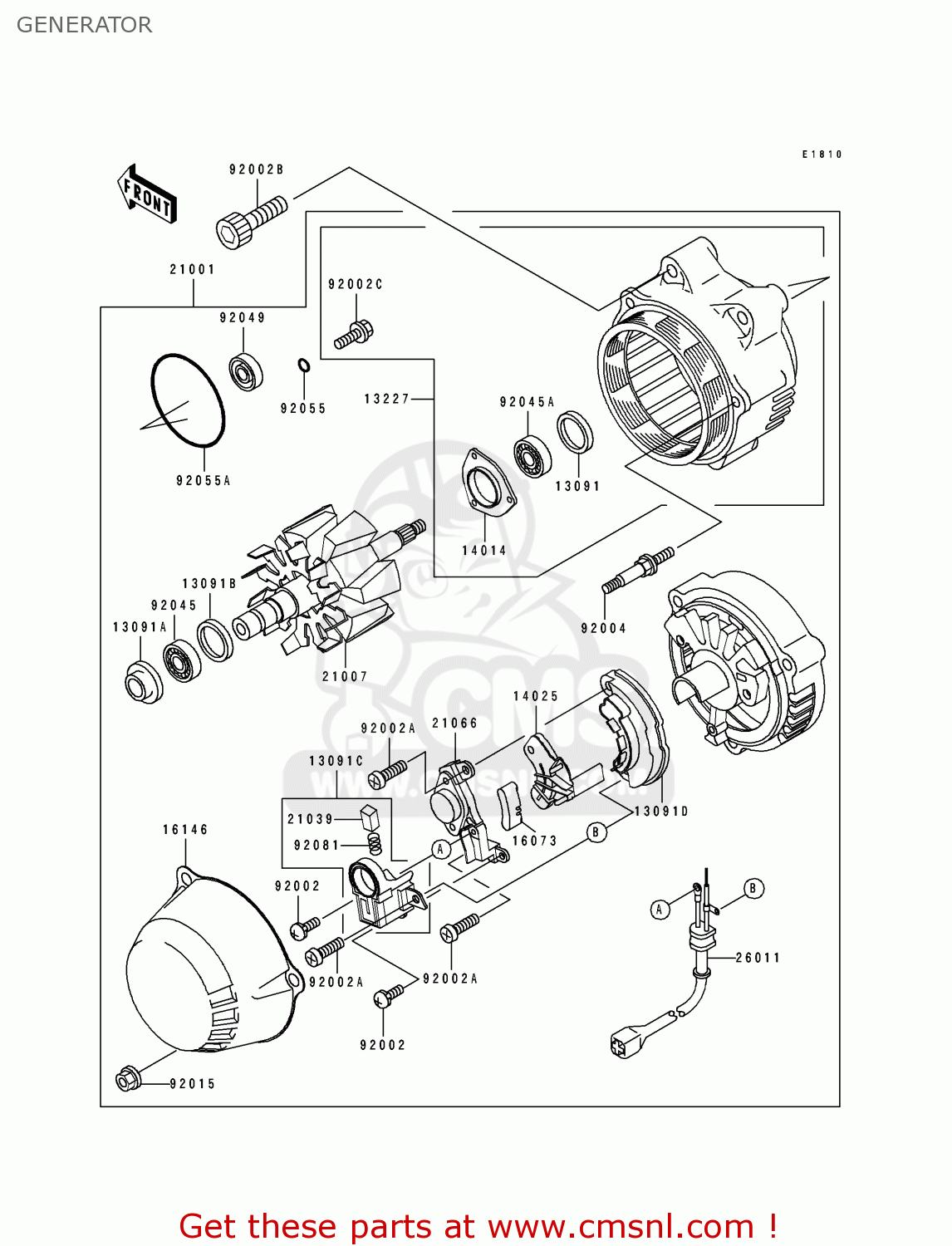 GENERATOR ZX1100F1 GPZ1100 1996 USA CALIFORNIA / ABS