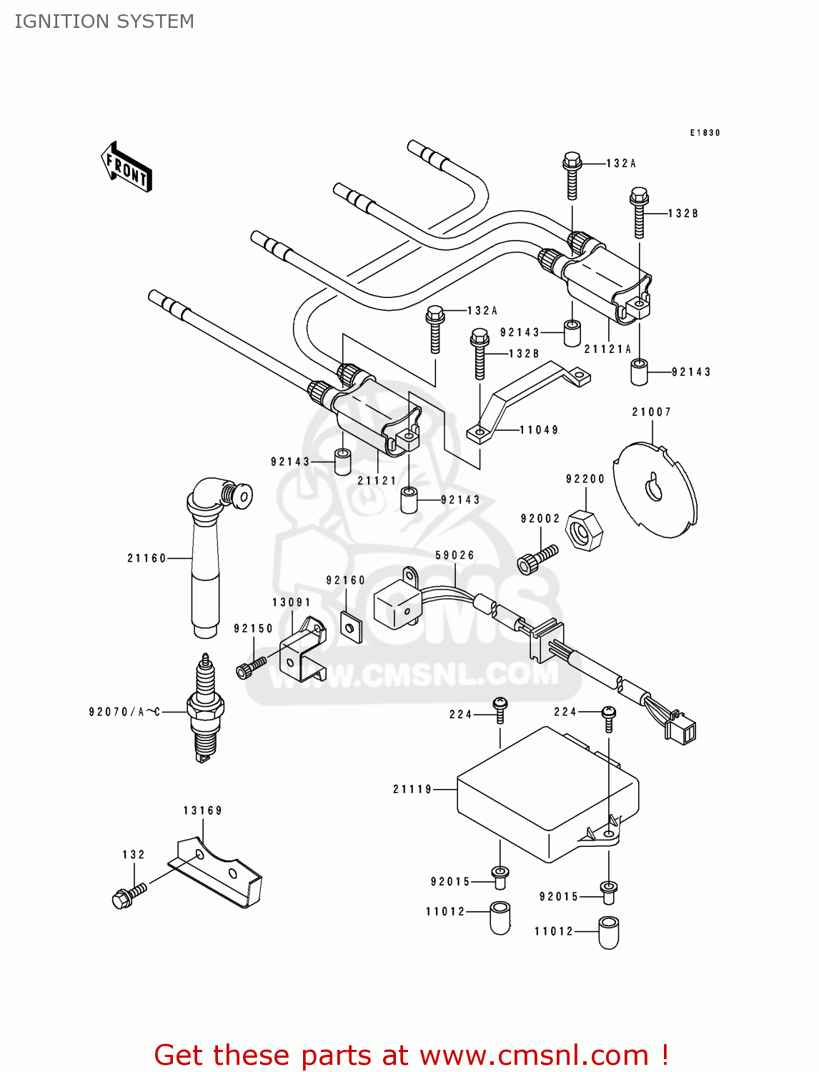 IGNITION SYSTEM ZX1100F1 GPZ1100 1996 USA CALIFORNIA / ABS
