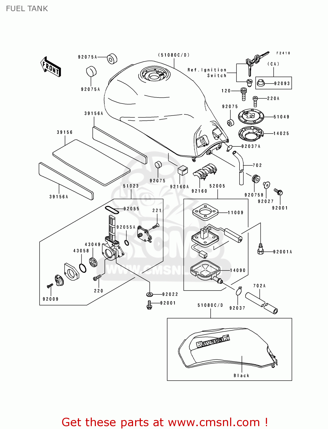 FUEL TANK ZX1100F1 GPZ1100 1996 USA CALIFORNIA / ABS