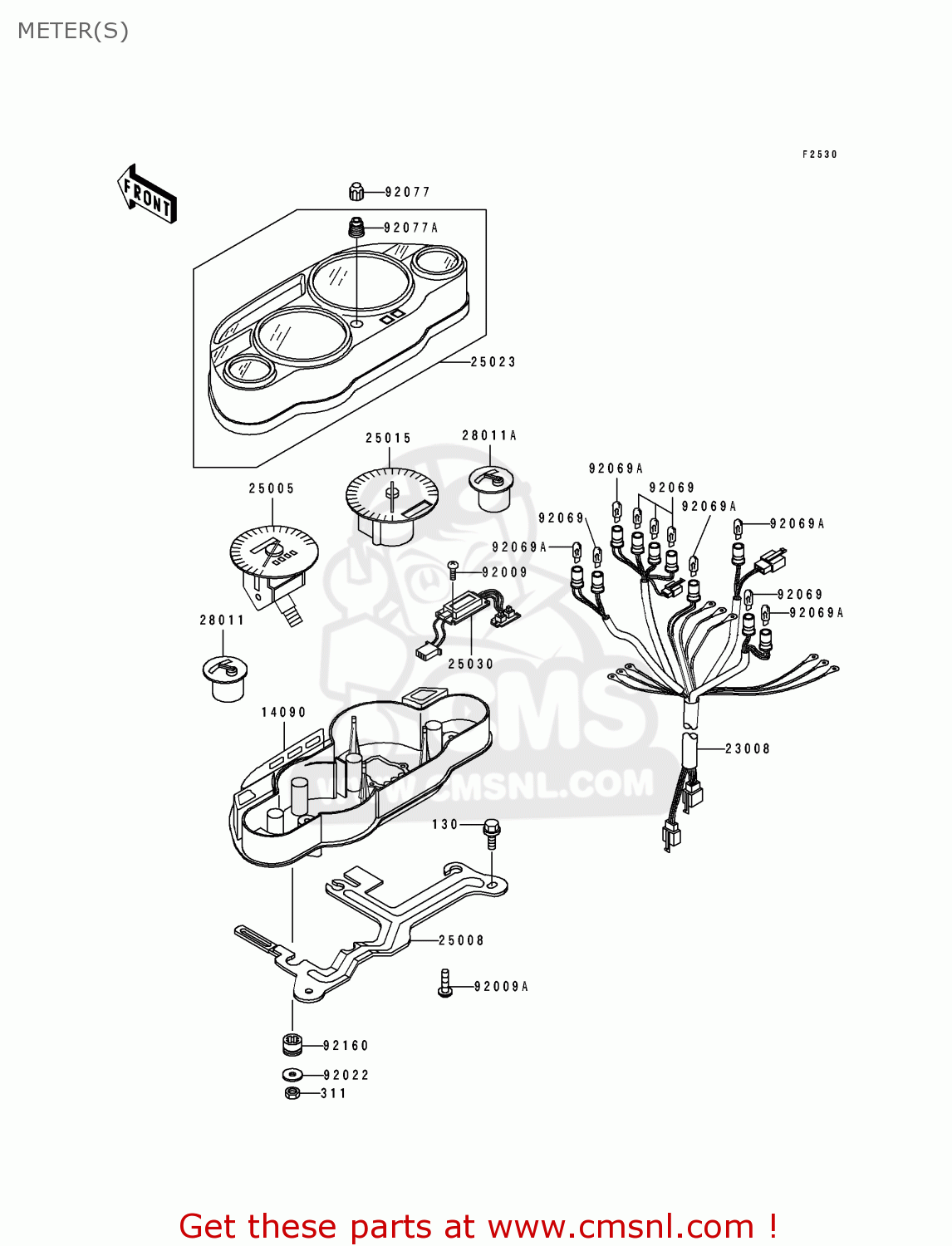 METER(S) ZX1100F1 GPZ1100 1996 USA CALIFORNIA / ABS