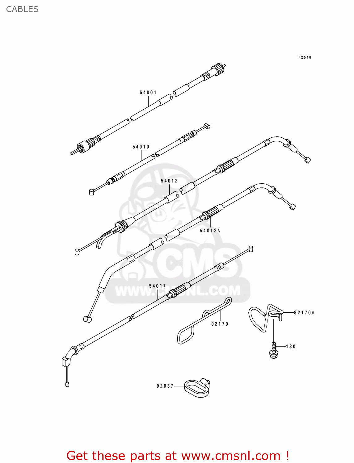 CABLES ZX1100F1 GPZ1100 1996 USA CALIFORNIA / ABS
