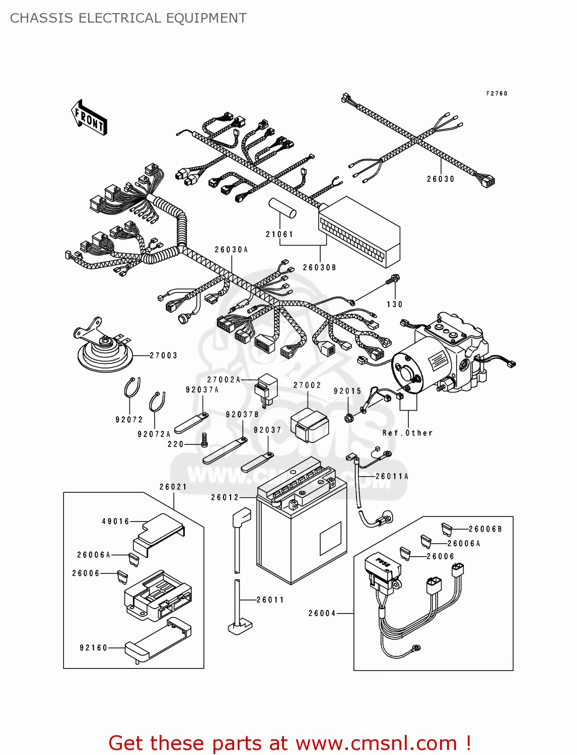 CHASSIS ELECTRICAL EQUIPMENT ZX1100F1 GPZ1100 1996 USA CALIFORNIA / ABS