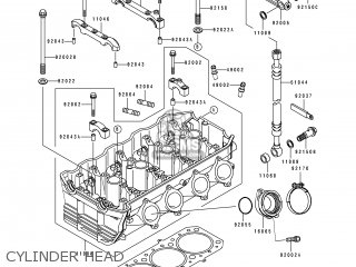 CYLINDER HEAD - ZX1100F1 GPZ1100 1996 USA CALIFORNIA / ABS