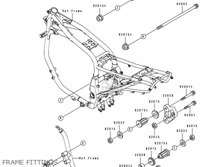 FRAME FITTINGS - ZX1100F1 GPZ1100 1996 USA CALIFORNIA / ABS