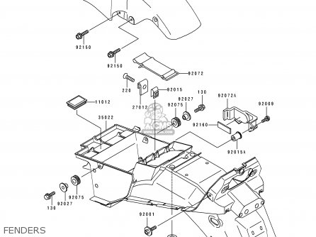 FENDERS - ZX1100F1 GPZ1100 1996 USA CALIFORNIA / ABS