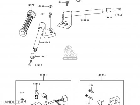 HANDLEBAR - ZX1100F1 GPZ1100 1996 USA CALIFORNIA / ABS