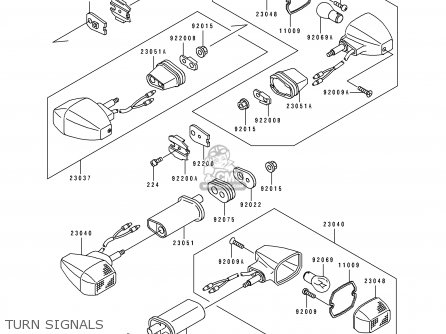 TURN SIGNALS - ZX1100F1 GPZ1100 1996 USA CALIFORNIA / ABS