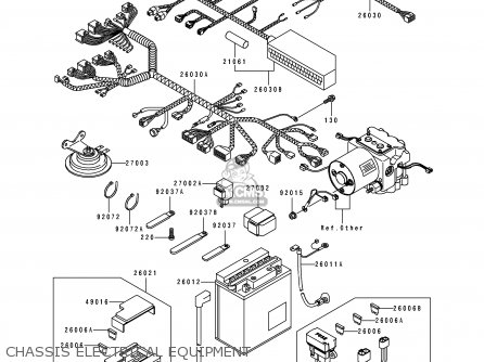 CHASSIS ELECTRICAL EQUIPMENT - ZX1100F1 GPZ1100 1996 USA CALIFORNIA / ABS