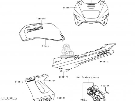 DECALS - ZX1100F1 GPZ1100 1996 USA CALIFORNIA / ABS