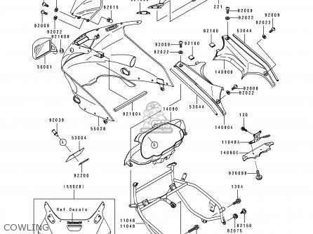 COWLING - ZX1100F1 GPZ1100 1996 USA CALIFORNIA / ABS