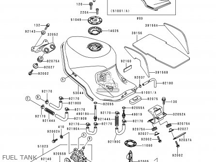 Kawasaki ZX1100G2 ZZR1100 1998 FG parts lists and schematics