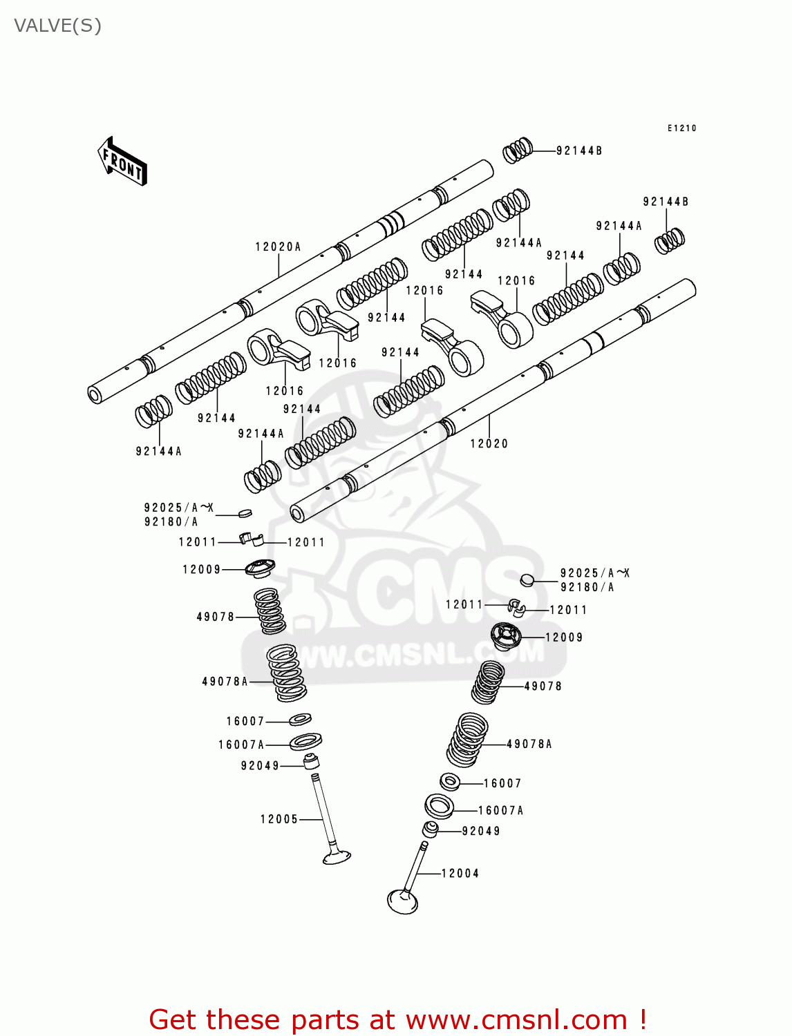 VALVE(S) ZX1100G2 ZZR1100 1998 FG