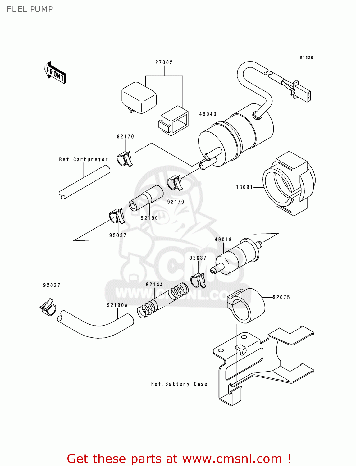 FUEL PUMP ZX1100G2 ZZR1100 1998 FG
