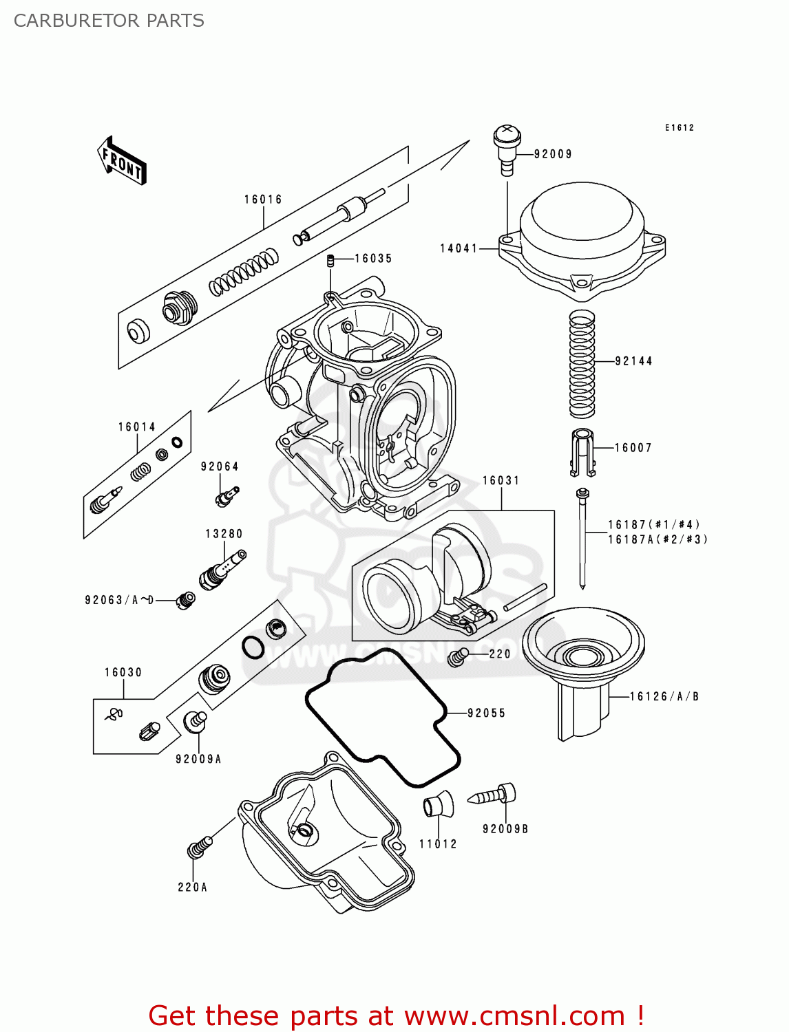 CARBURETOR PARTS ZX1100G2 ZZR1100 1998 FG