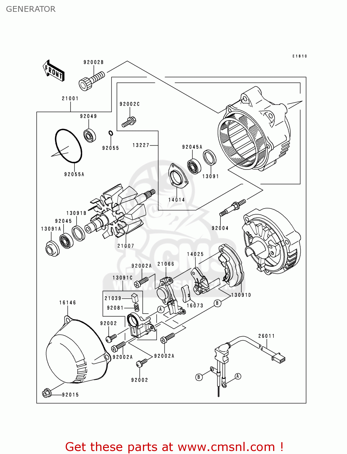 GENERATOR ZX1100G2 ZZR1100 1998 FG