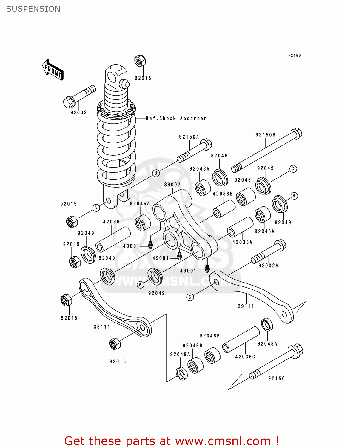 SUSPENSION ZX1100G2 ZZR1100 1998 FG