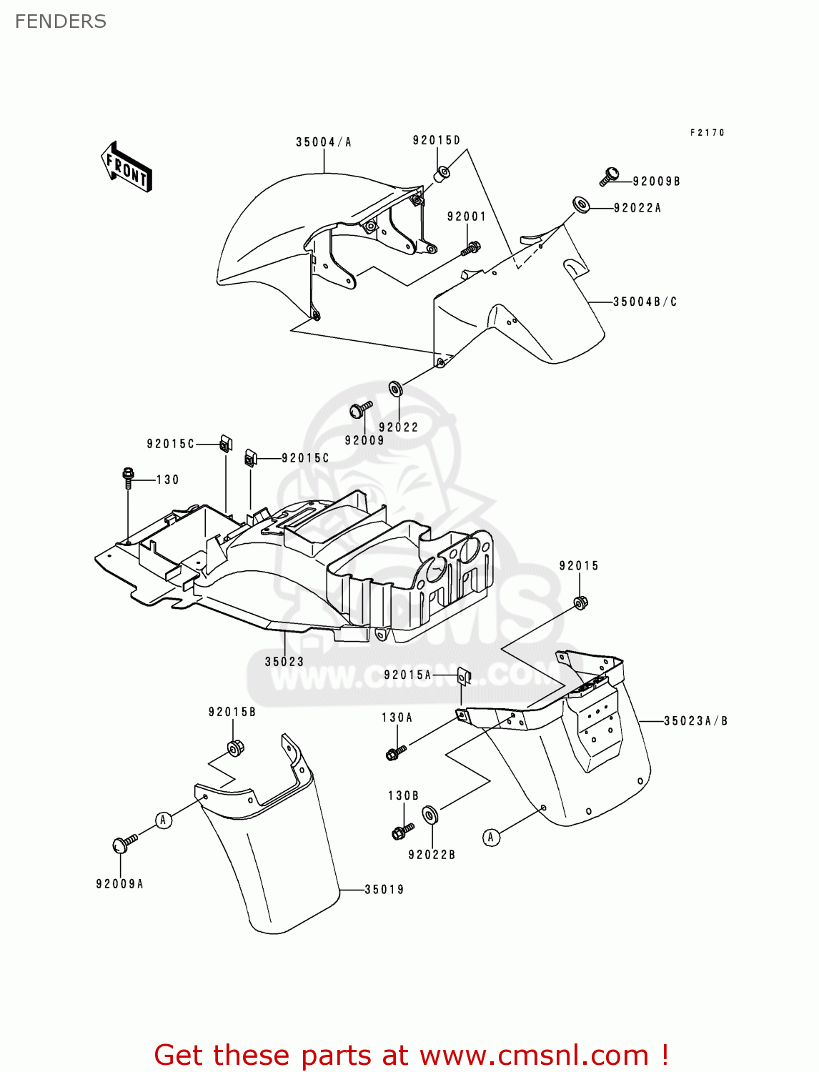 FENDERS ZX1100G2 ZZR1100 1998 FG