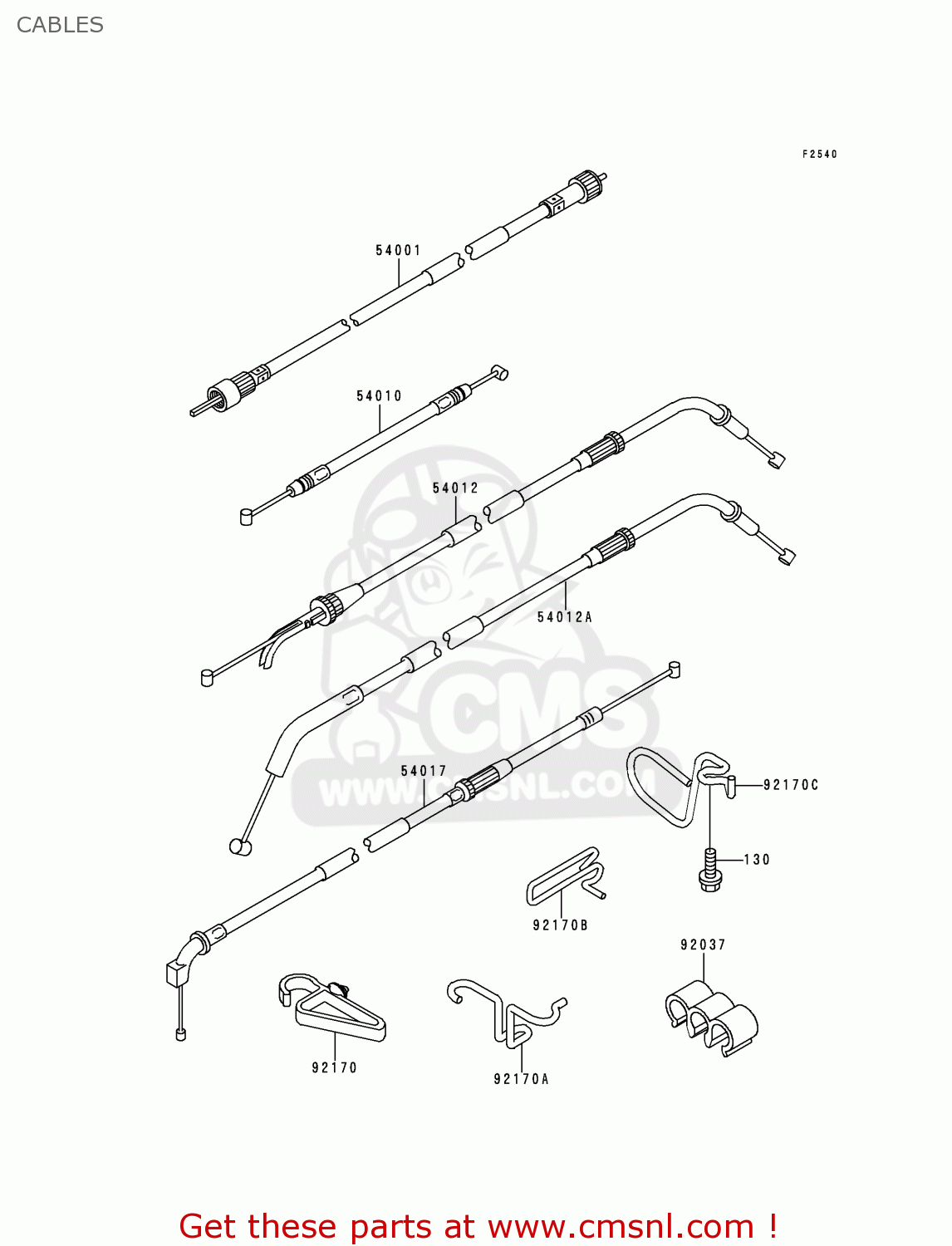 CABLES ZX1100G2 ZZR1100 1998 FG