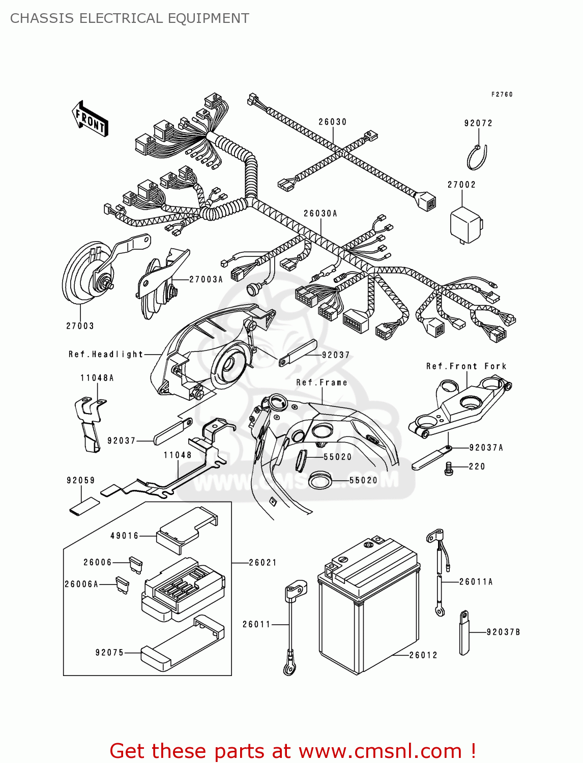 CHASSIS ELECTRICAL EQUIPMENT ZX1100G2 ZZR1100 1998 FG