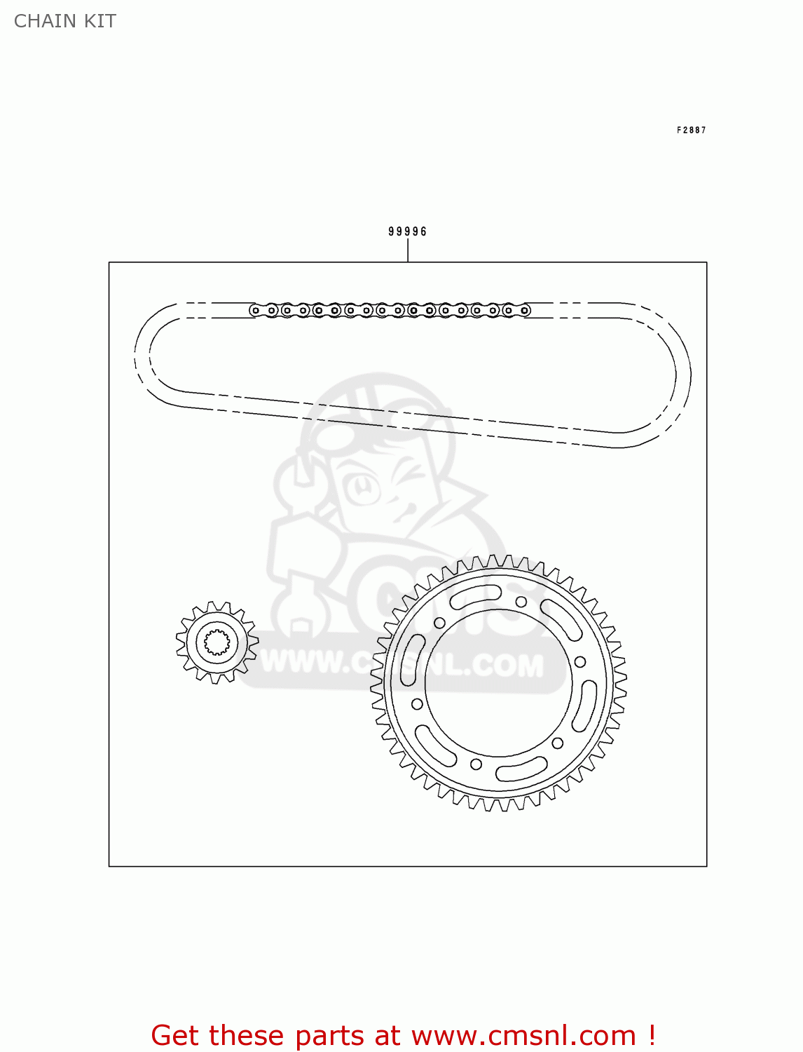 CHAIN KIT ZX1100G2 ZZR1100 1998 FG