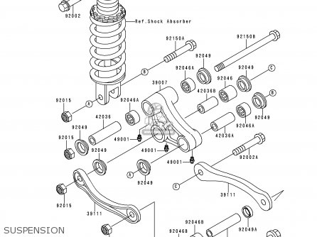 SUSPENSION - ZX1100G2 ZZR1100 1998 FG