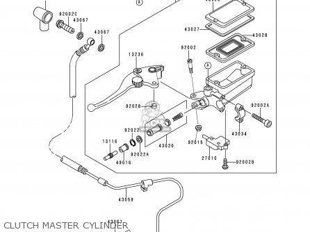 CLUTCH MASTER CYLINDER - ZX1100G2 ZZR1100 1998 FG