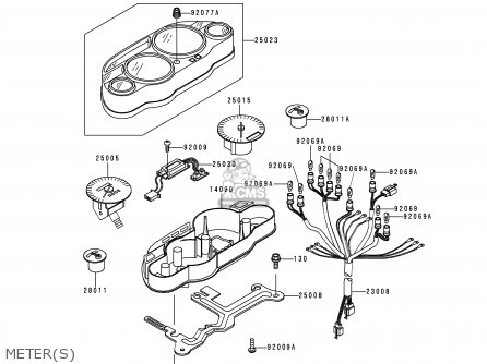 Kawasaki ZX1100G3 ZZR1100 1999 FG parts lists and schematics