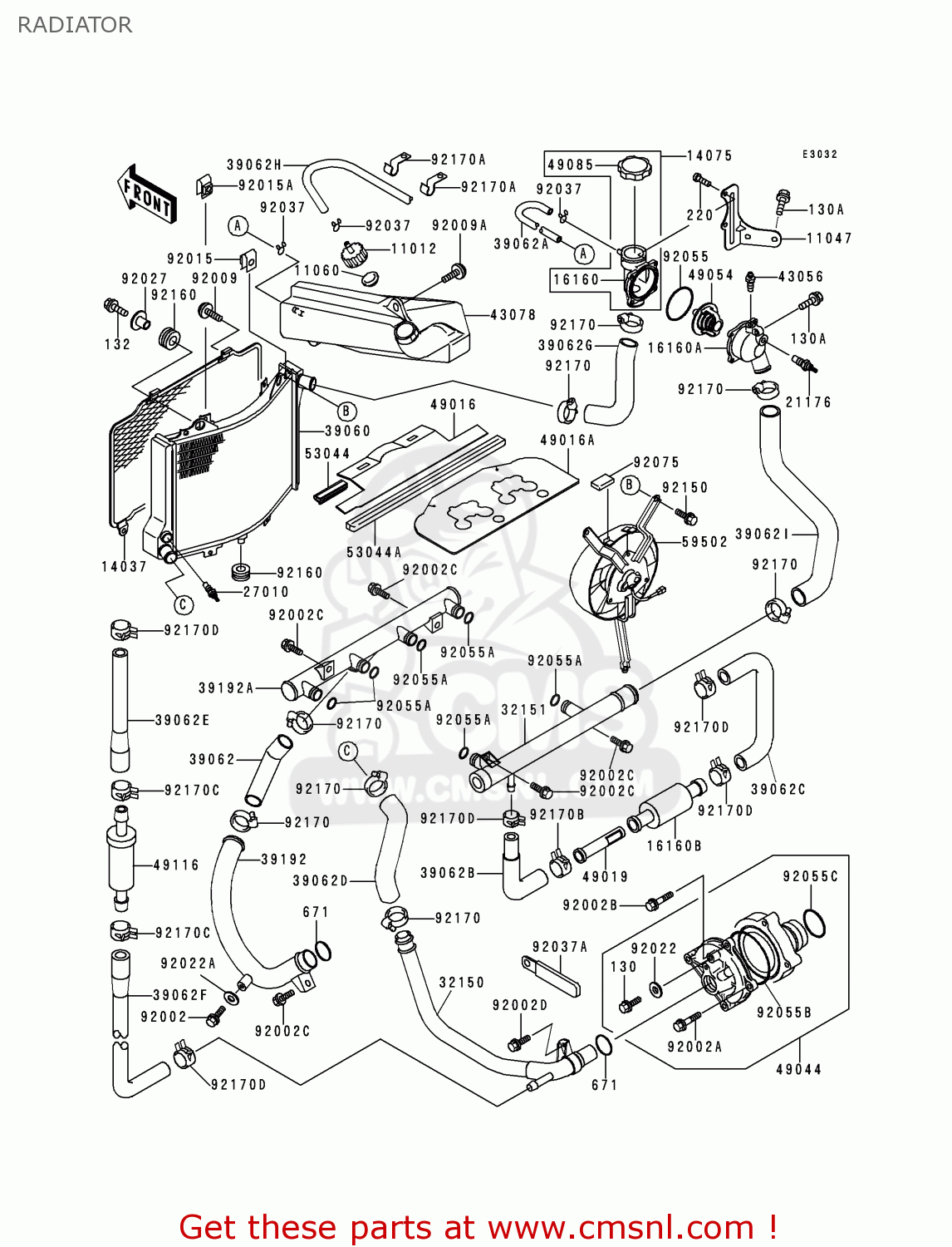 RADIATOR ZX1100G3 ZZR1100 1999 FG